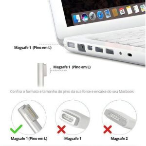 FONTE ALI. NOTEBOOK 14.5V 3.1A MAGSAFE 45W MACBOOK AIR MAISMANIA 672